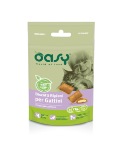 Oasy Snack Gatto Biscotti Ripieni per Gattini 60 gr