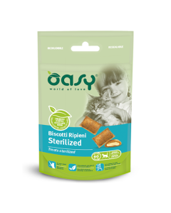 Oasy Snack Gatto Biscotti Ripieni Sterilized 60 gr