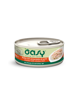 Oasy Specialità Naturale Gatto Adulto Pollo con Prosciutto di Pollo Lattina