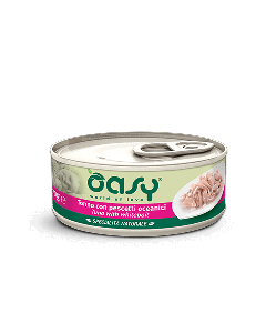 Oasy Specialità Naturale Gatto Adulto Tonno con Pescetti Oceanici Lattina 