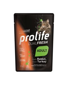 Prolife Dual Fresh Gatto Adulto Coniglio e Tacchino Busta 85 gr