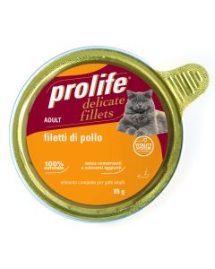 Prolife Gatto Adulto Filetti di Pollo Vaschetta 85 gr