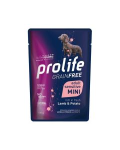 Prolife Grain Free Cane Adult Sensitive Mini Agnello con Patate Busta 100 gr