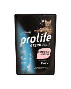 Prolife Grain Free Gatto Sterilizzato Maiale con Patate Busta 85 gr