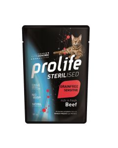 Prolife Grain Free Gatto Sterilizzato Manzo con Patate Busta 85 gr