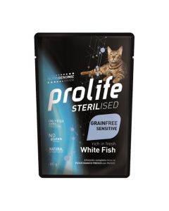 Prolife Grain Free Gatto Sterilizzato Pesce Bianco con Patate Busta 85 gr