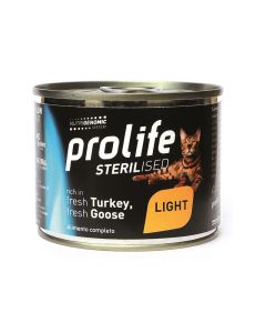 Prolife Grain Free Light Gatto Sterilizzato Tacchino e Oca Lattina 200 gr