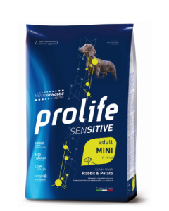 Prolife Sensitive Cane Adult Mini Monoproteico Coniglio Crocchette 2 kg