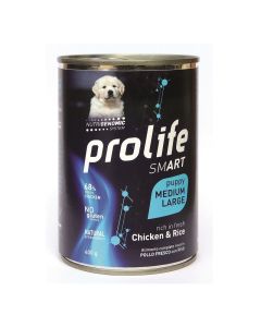 Prolife Smart Cane Puppy Medium/Large Pollo con Riso Lattina 400 gr