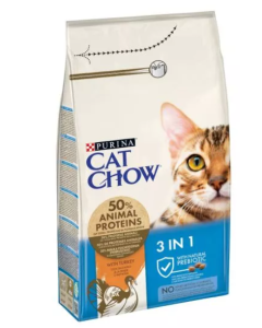 Purina Cat Chow Gatto Adult 3 in 1 Tacchino Crocchette 1,5 kg