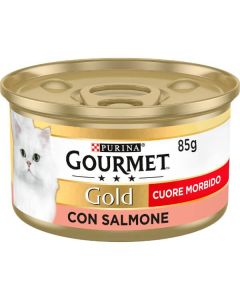 Purina Gourmet Gold Cuore Morbido Gatto Adulto Salmone Lattina 85 gr