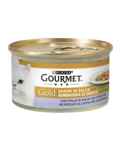 Purina Gourmet Gold Dadini in Salsa con Verdure Gatto Adulto Vitello Lattina 85 gr