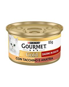 Purina Gourmet Gold Dadini in Salsa Gatto Adulto Tacchino e Anatra Lattina 85 gr