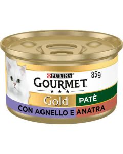 Purina Gourmet Gold Paté Gatto Adulto Anatra e Agnello Lattina 85 gr