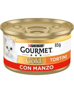 Purina Gourmet Gold Tortini Gatto Adulto Manzo Lattina 85 gr