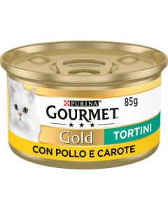 Purina Gourmet Gold Tortini Gatto Adulto Pollo e Carote Lattina 85 gr