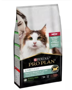 Purina Pro Plan Gatto Adult Sterilizzato LiveClear con Salmone Crocchette 1,4 kg