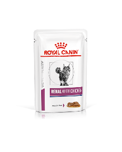 Royal Canin V-Diet Gatto Adult Renal Fettine di Pollo in Salsa Gravy Busta 85 gr