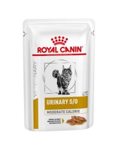 Royal Canin V-Diet Gatto Adult Urinary S/O Moderate Calorie Straccetti in Salsa Gravy Busta 85 gr