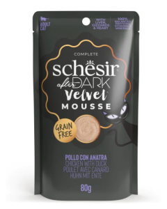 Schesir After Dark Gatto Adult con Pollo e Anatra in Velvet Mousse Busta 80gr