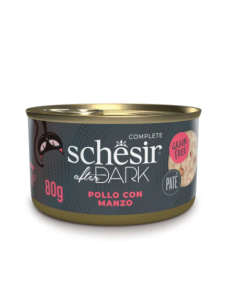 Schesir After Dark Gatto Adult Pollo e Manzo Patè Lattina 80gr