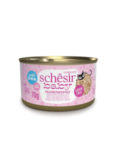 Schesir Baby Gatto Filettini di Pollo con Fegato in Brodo Lattina 70g