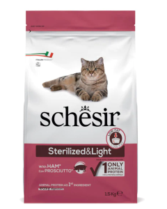 Schesir Gatto Adult Sterilized&Light con Prosciutto Crocchette