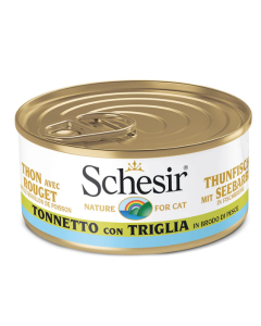 Schesir Gatto Adulto Tonnetto con Triglia in Brodo di Pesce Lattina 70 gr