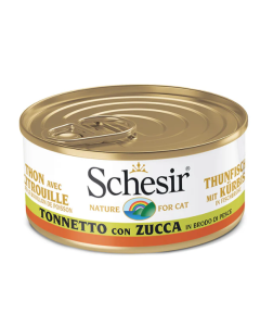 Schesir Gatto Adulto Tonnetto con Zucca in Brodo di Pesce Lattina 70 gr