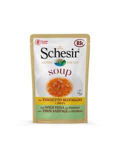 Schesir Gatto Soup con Tonnetto Selvaggio e Zucca Busta 85 gr