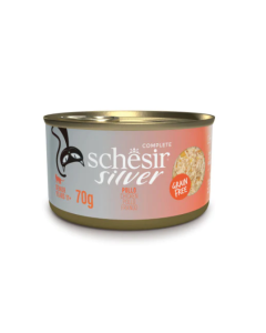 Schesir Silver Gatto Senior Pollo in Brodo Lattina 70 gr