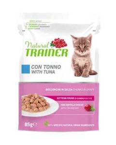 Trainer Natural Gatto Kitten & Young Bocconcini di Tonno in Salsa Busta 85 gr