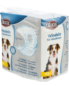 Trixie Pannolini per Cani Femmina Tg. M-L - Girovita 36-52 cm - 12 pz