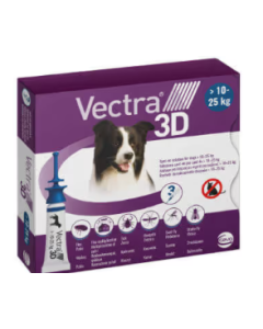 Vectra 3D Blu Spot-On Cani da 10 a 25 kg 3 Pipette Monodose