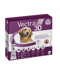 Vectra 3D Viola Spot-On Cani da 25 a 40 kg 3 Pipette Monodose