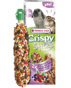 Versele-Laga Crispy Sticks Coniglietti e Chinchillà Frutti di Bosco 2 pz 110 gr