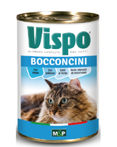 Vispo Gatto Bocconcini con Tonno e Salmone Lattina 415 gr