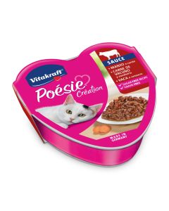 Vitakraft Poesie Creation Sauce Gatto Adulto Manzo e Carote in Salsa Vaschetta 85 gr