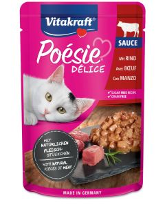 Vitakraft Poesie Delice Sauce Gatto Adulto Manzo in Salsa Busta 85 gr