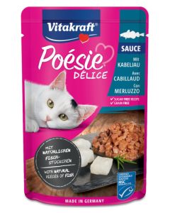 Vitakraft Poesie Delice Sauce Gatto Adulto Merluzzo in Salsa Busta 85 gr