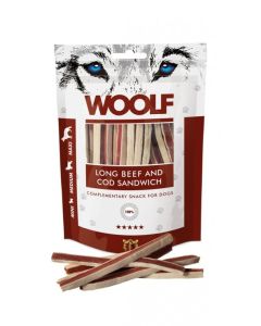 Woolf Snack Cane Sandwich Lungo di Manzo e Merluzzo 100 gr