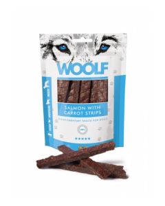 Woolf Snack Cane Strisce di Salmone e Carote 100 gr