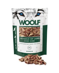 Woolf Snack Cane Triangolini di Agnello e Merluzzo 100 gr