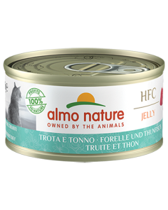 Almo Nature HFC Jelly Gatto Adulto Trota e Tonno Lattina 70 gr