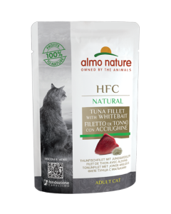 Almo Nature HFC Natural Gatto Adulto Filetto di Tonno con Acciughine Busta 55 gr