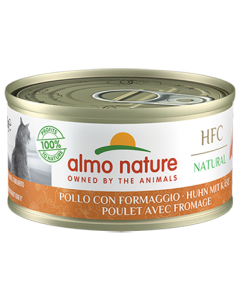 Almo Nature HFC Natural Gatto Adulto Pollo con Formaggio Lattina 70 gr