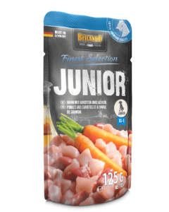 Belcando Finest Selection Cane Junior Pollo con Carote e Olio di Salmone Busta 125 gr