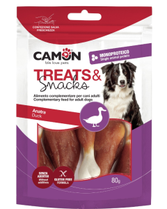 Camon Treats&Snacks Cane Coscette di Anatra Monoproteiche 80 gr