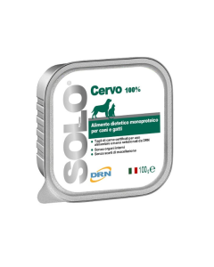 Drn Solo Cane e Gatto Monoproteico di Cervo Vaschetta 100 gr