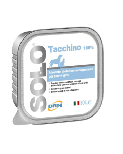 Drn Solo Cane e Gatto Monoproteico di Tacchino Vaschetta 100 gr